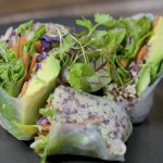 prawns & quinoa ricepaper roll