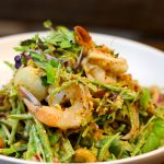 Shredded Snowpea, scallop & ocean prawn